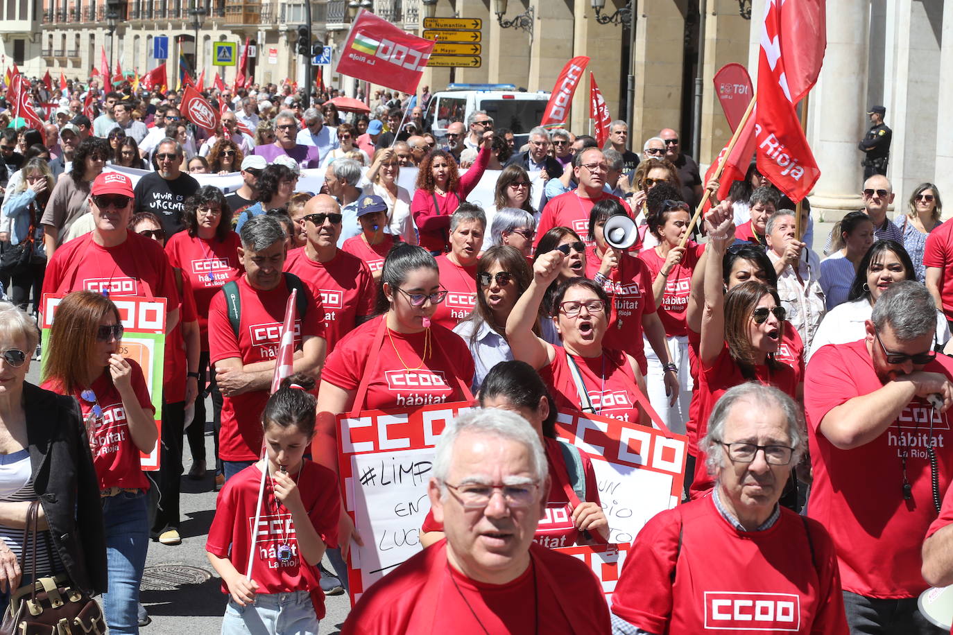 La manifestación del Primero de Mayo en Logroño