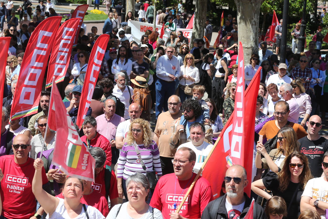 La manifestación del Primero de Mayo en Logroño