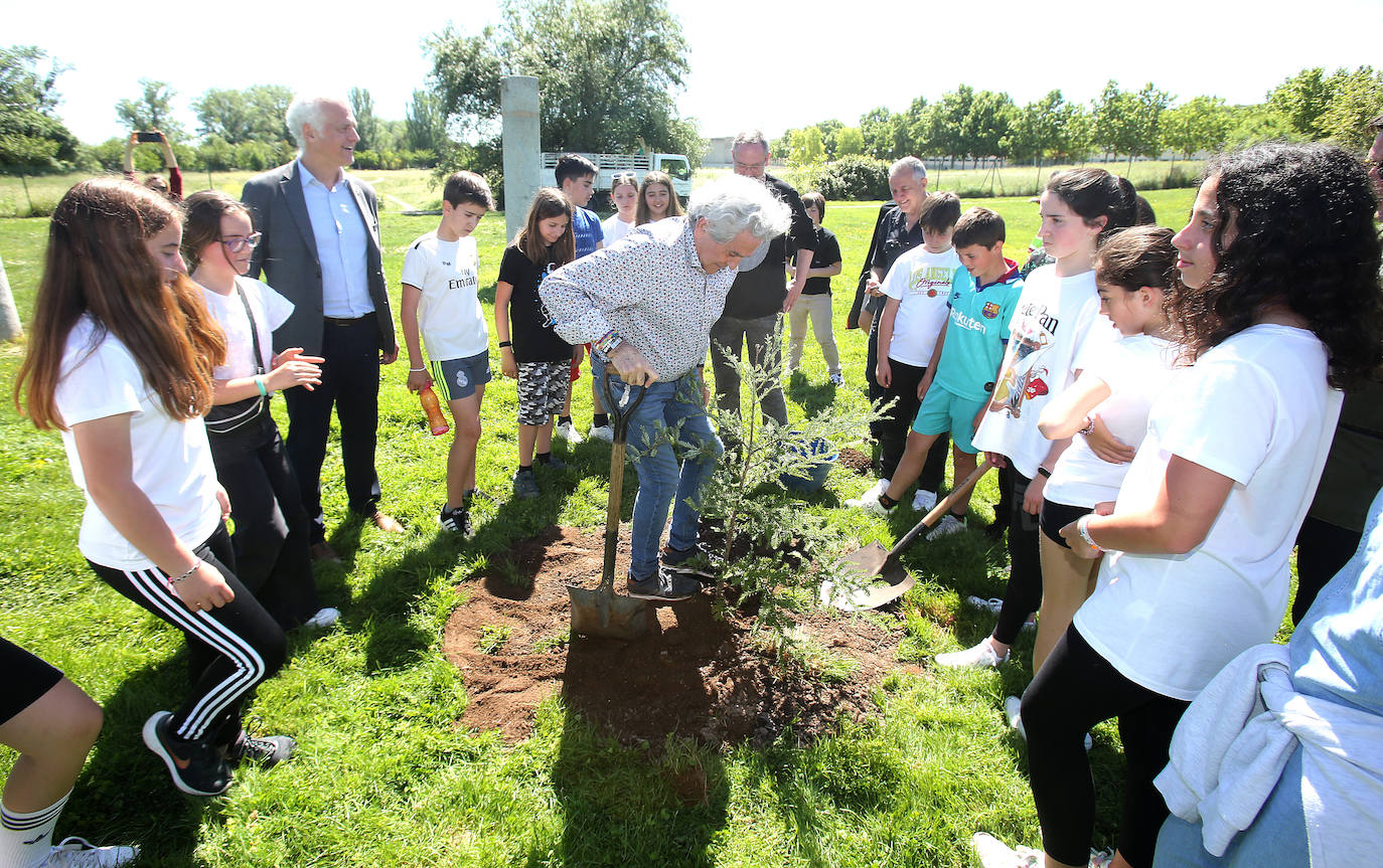 Alumnos del colegio 7 Infantes plantan doce árboles en el Bosque de la Danza