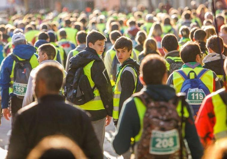 Participantes en la anterior edición de Valvanera Camina, en 2019.