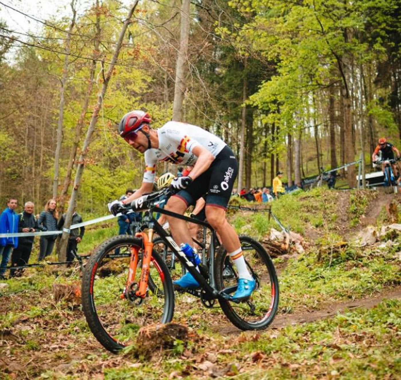 David Valero desciende por una pendiente en la Copa del Mundo de Albstadt del año pasado.