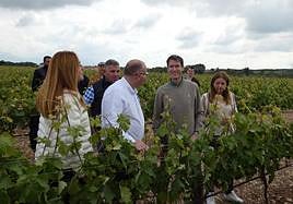 Capellán y Tellado, en su visita a Cuzcurrita.