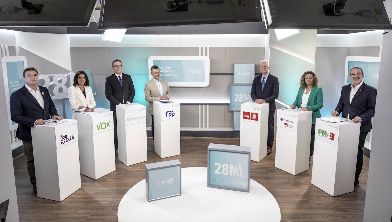 Las imágenes del debate electoral de Logroño en TVR