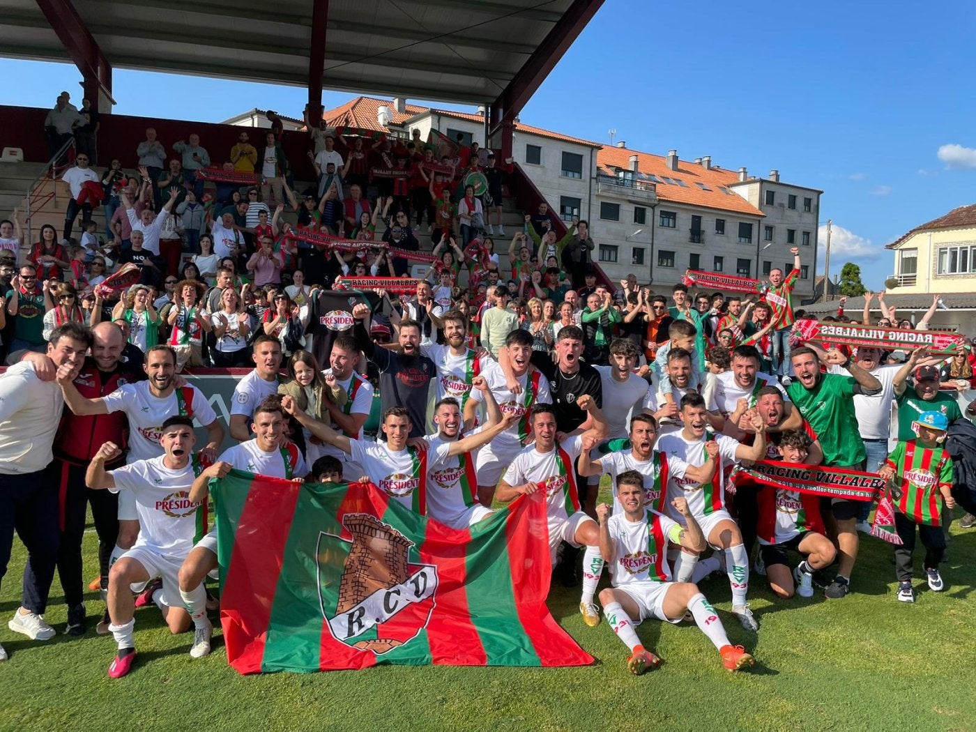 Celebración del Racing Villalbés en la final del 'play off' territorial.