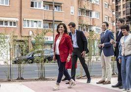 Andreu, junto a Alda, Íñiguez, Capellán y Moreno.