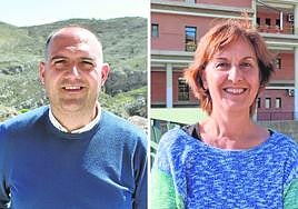 Álvaro Forcada, candidato del PP de Cervera y la actual regidora, Estrella Santana, del PSOE.