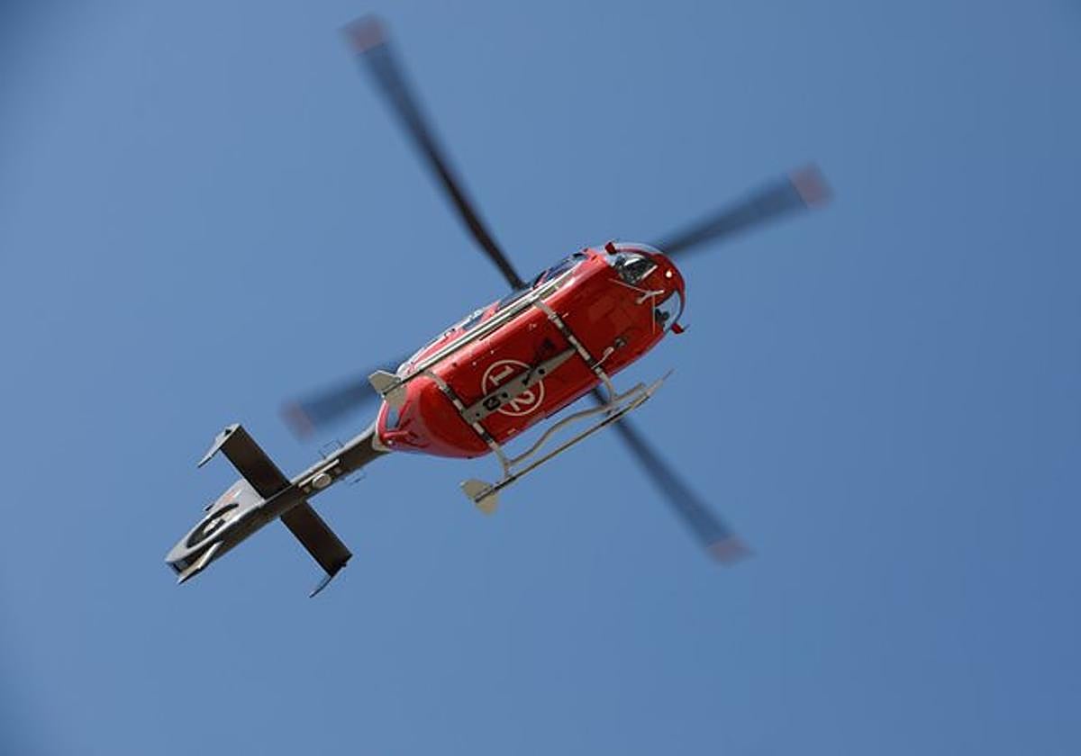 Rescatado en helicóptero un vecino de Lodosa que había sufrido un accidente en Alcanadre