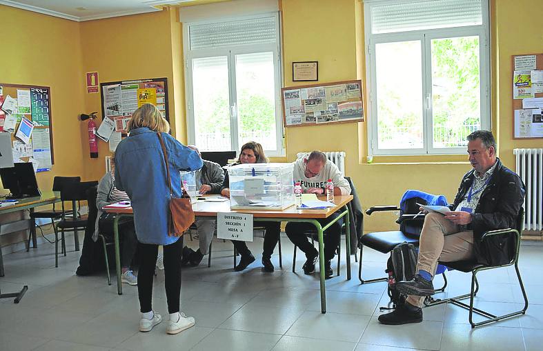 Mesa electoral en Haro el pasado domingo.