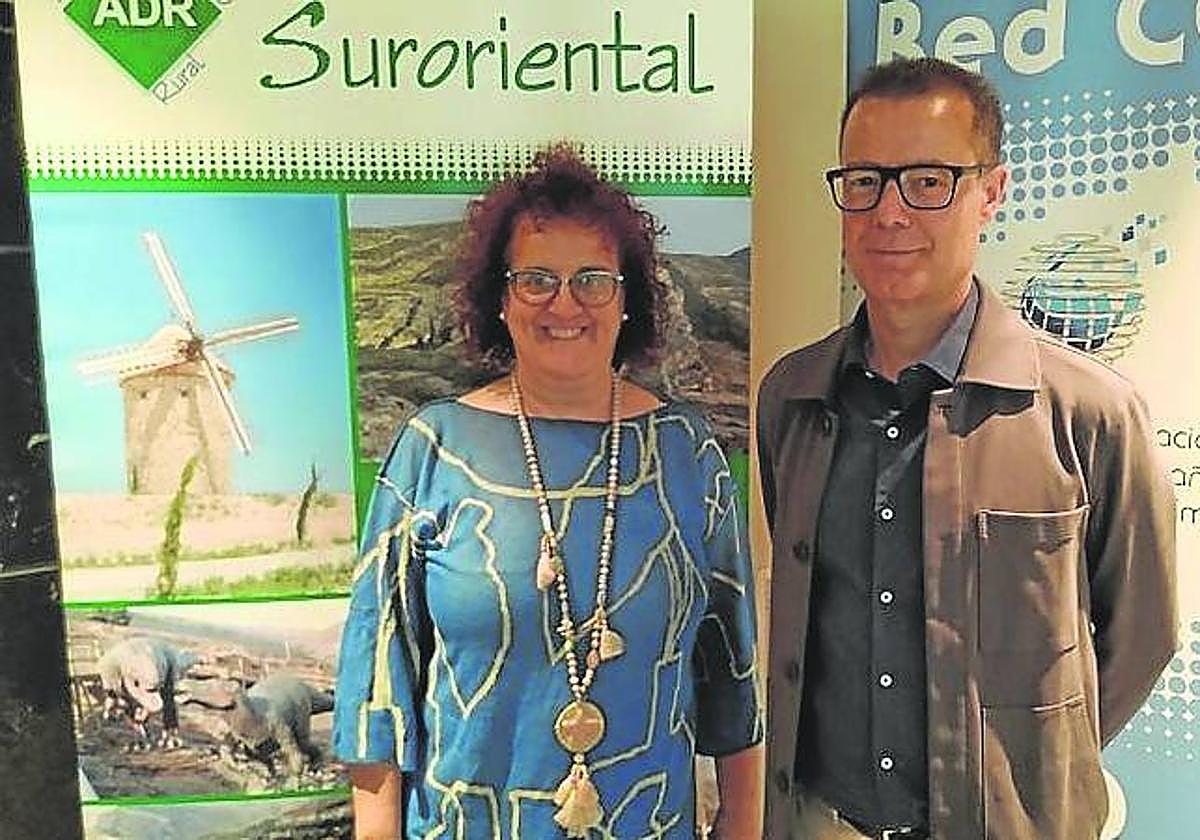 Esther Rubio y Blas Rodríguez, ayer en la presentación del proyecto.