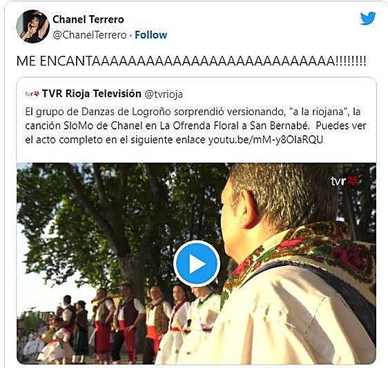 Chanel, «encantada» con la versión a la riojana de su 'SloMo'