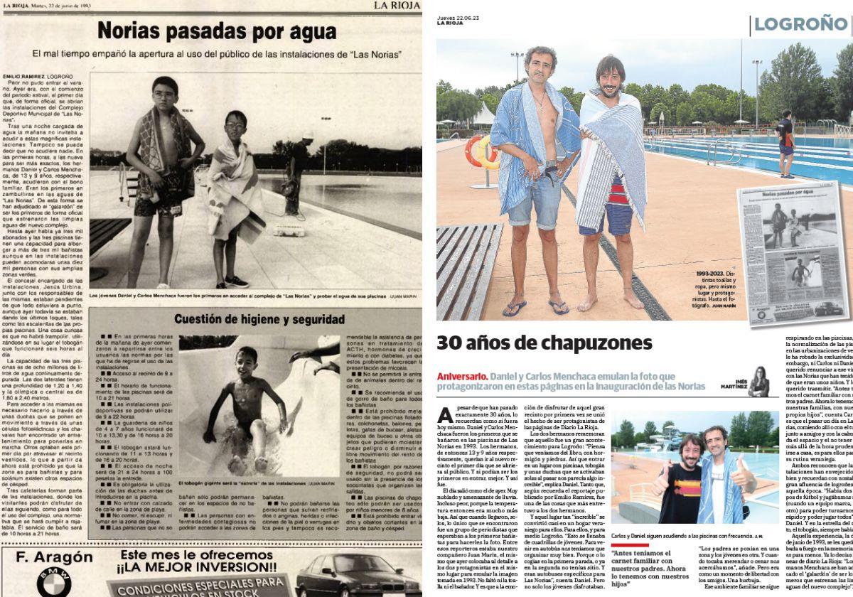 Mismos protagonistas (incluído el fotógrafo) y mismo lugar, 30 años depués.