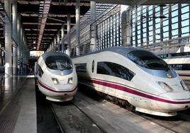 Tren a Logroño estacionado en Atocha