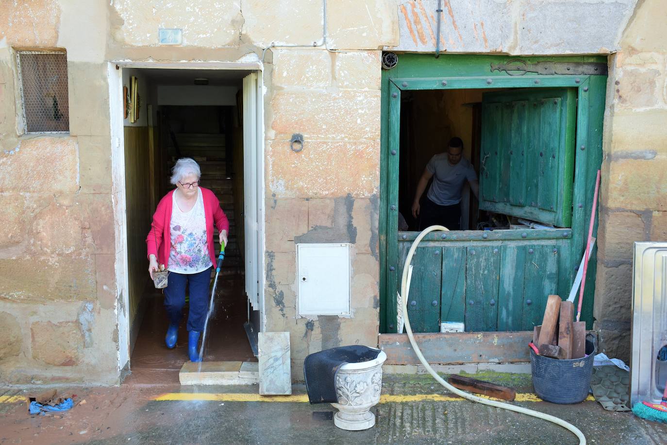 Las inundaciones afectaron a las calles de Fuenmayor