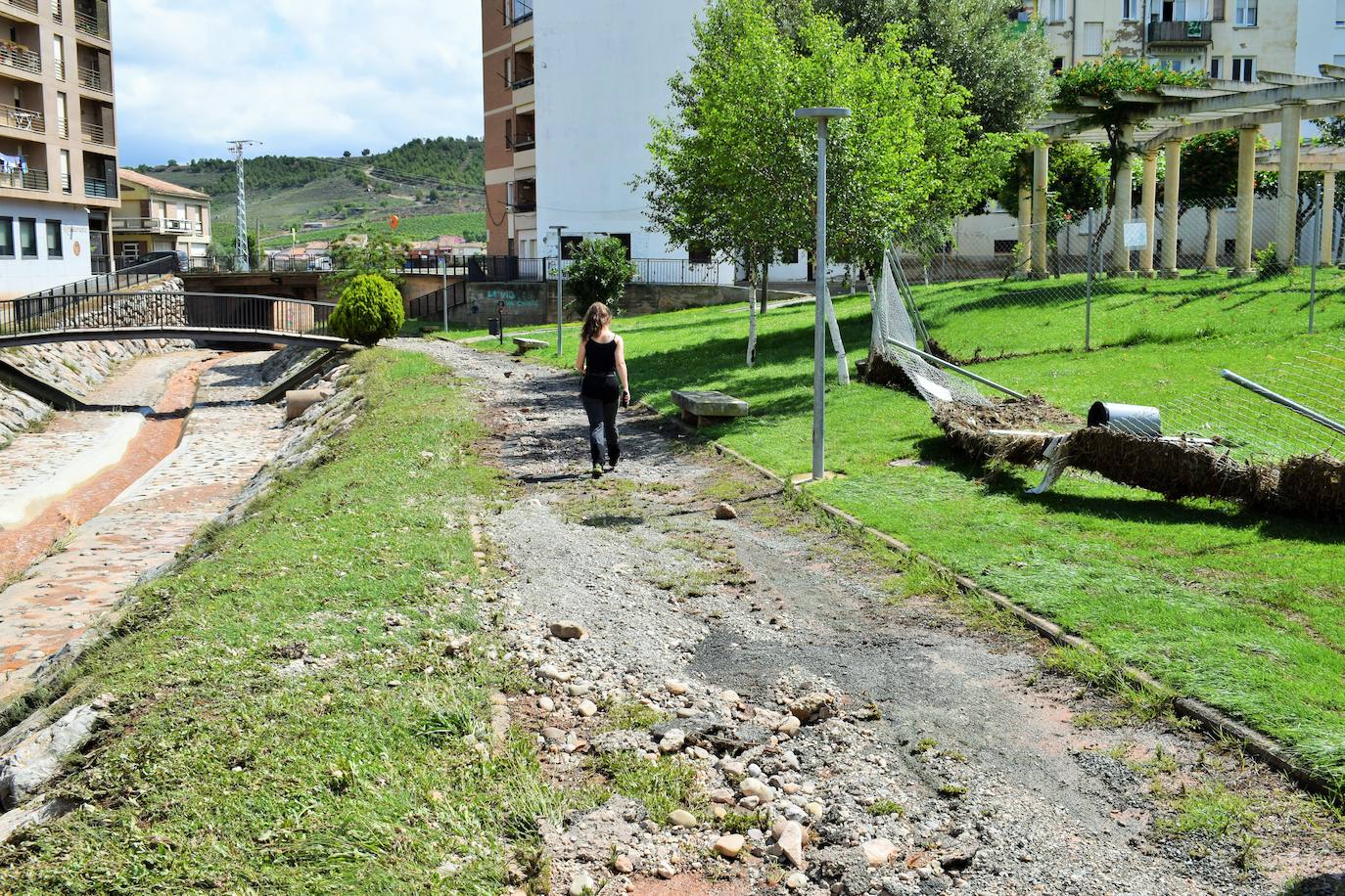 Las inundaciones afectaron a las calles de Fuenmayor