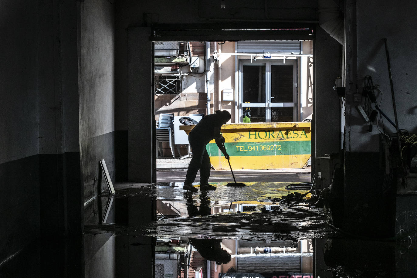 Las consecuencias de las inundaciones en Huércanos