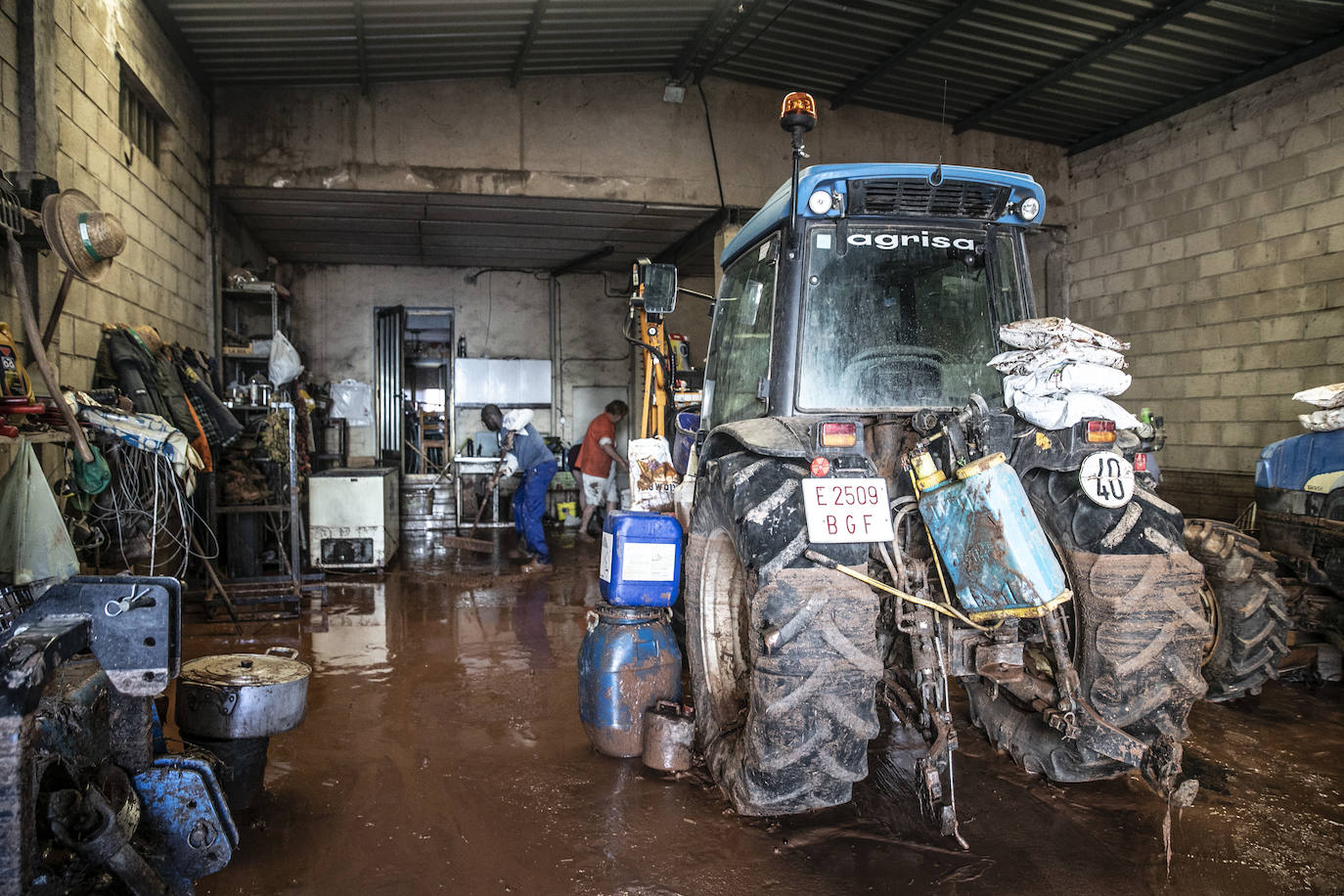 Las consecuencias de las inundaciones en Huércanos