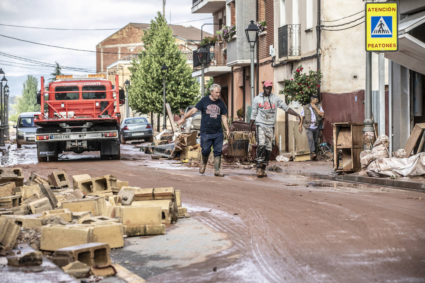 Las consecuencias de las inundaciones en Huércanos