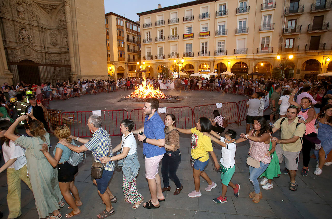 Hogueras en el Casco Antiguo de Logroño