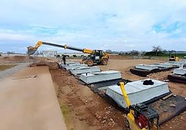 Las obras del cementerio municipal San Lázaro