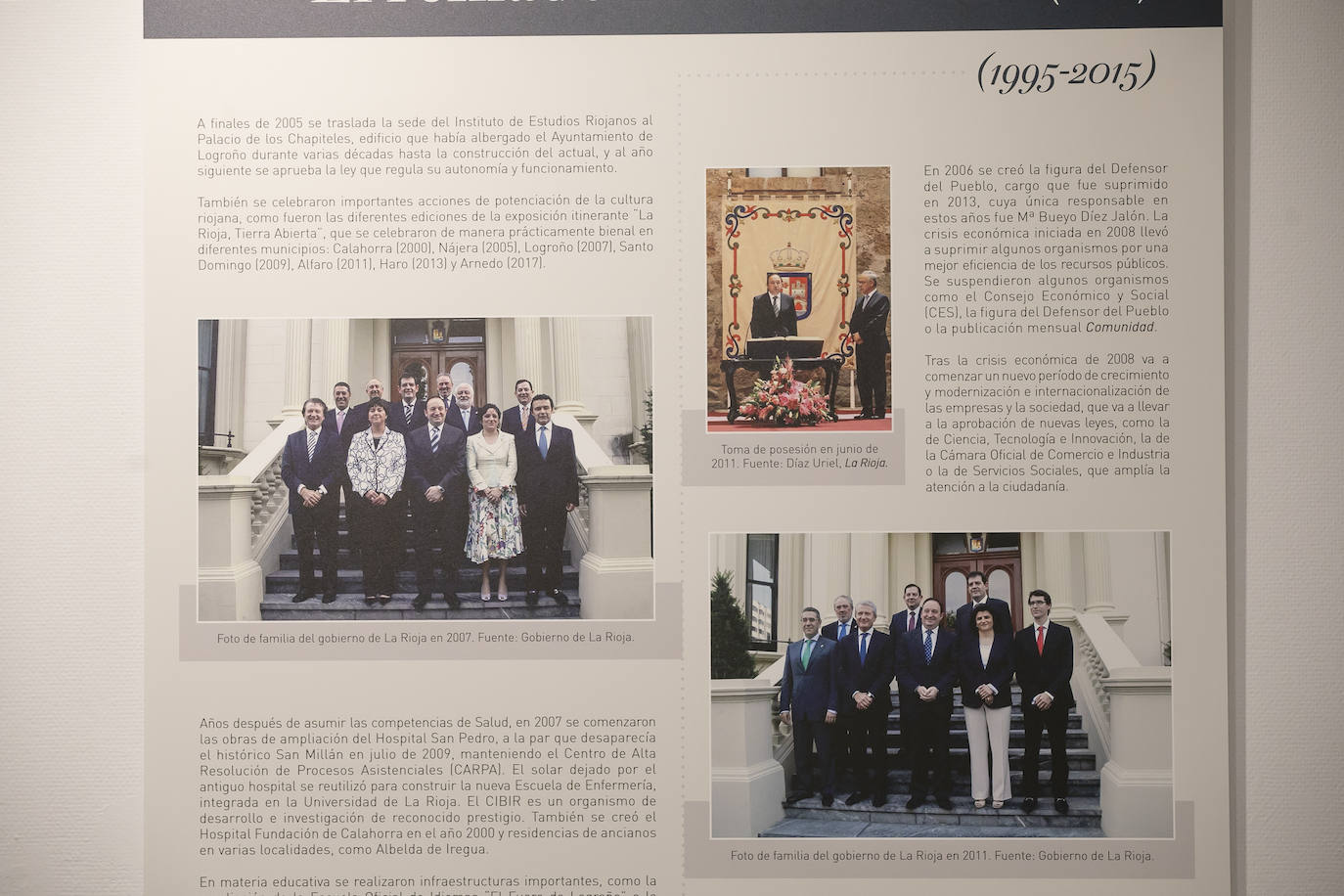 Cuarenta años de &#039;Las elecciones autonómicas en La Rioja&#039;, en la Sala de Exposiciones Ibercaja