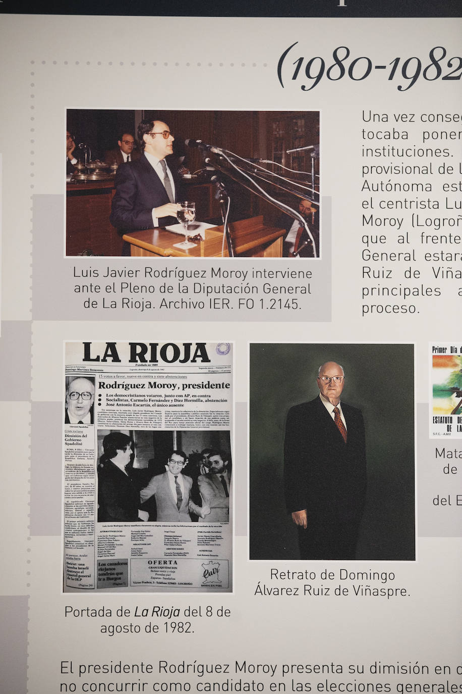 Cuarenta años de &#039;Las elecciones autonómicas en La Rioja&#039;, en la Sala de Exposiciones Ibercaja
