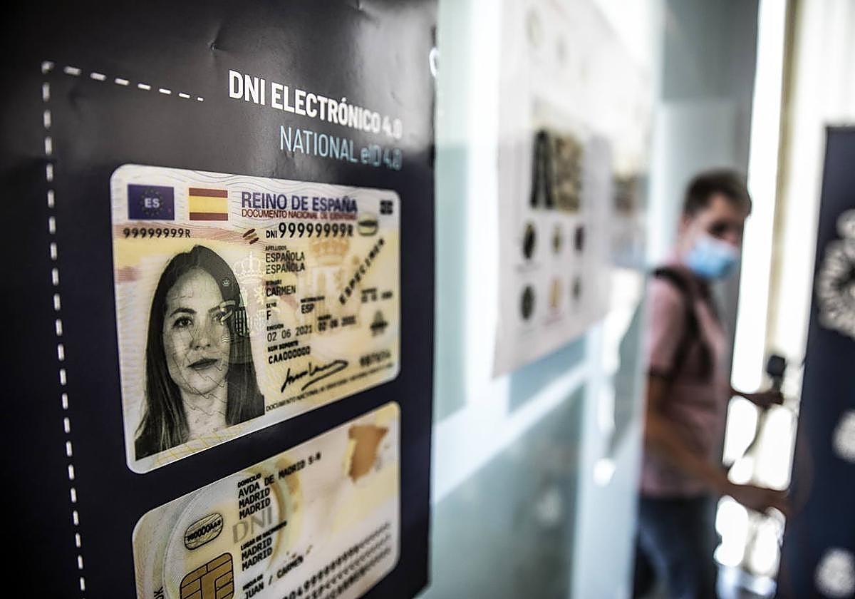 Modelo de DNI electrónico.