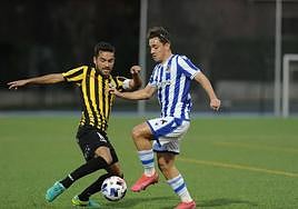 Dani Garrido, en un partido con la Real Sociedad B.