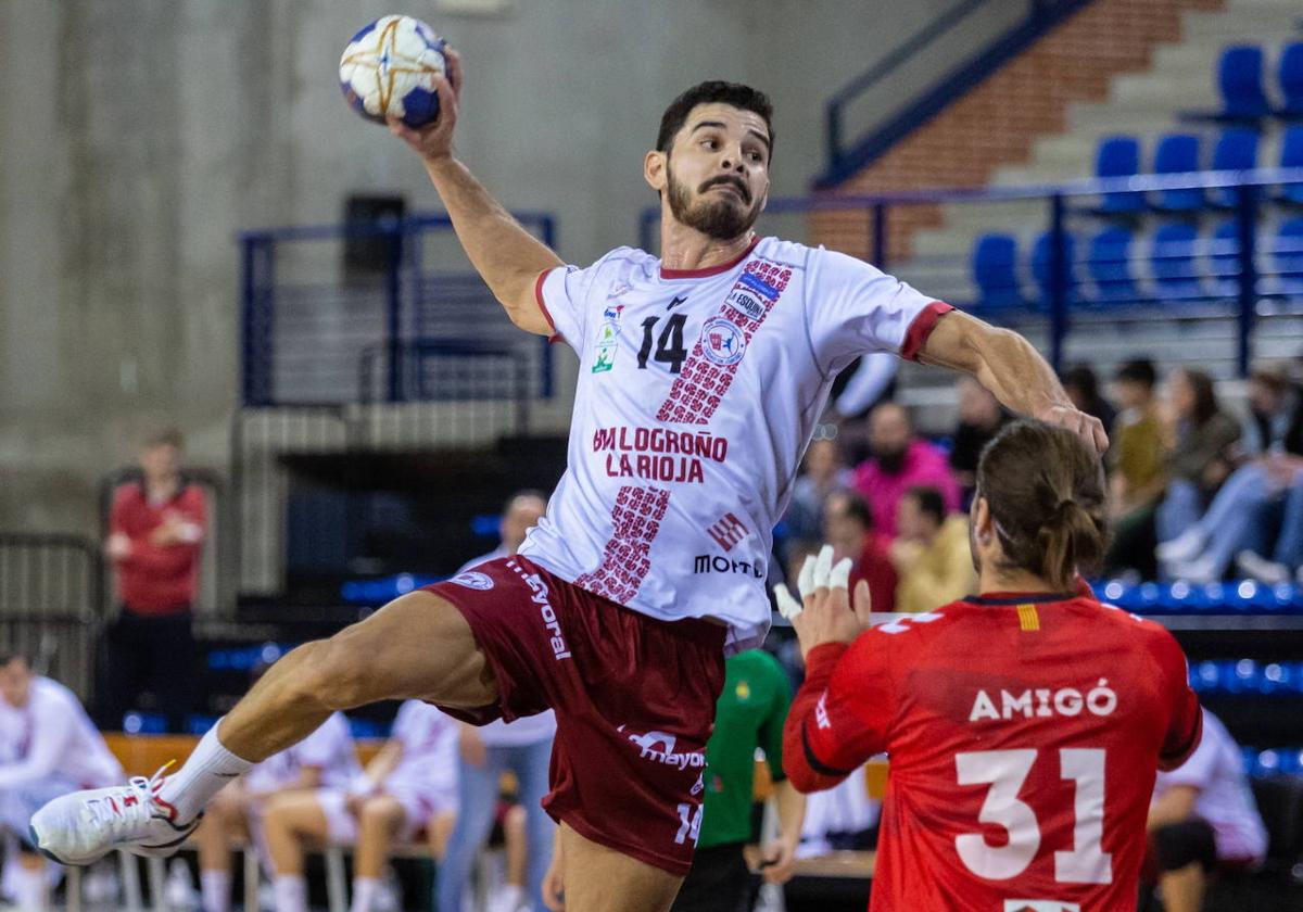 Luciano Silva, en un partido con el Ciudad de Logroño.