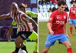 Jon Madrazo, en un partido de la SDL; y Yasin, con la camiseta del Calahorra.
