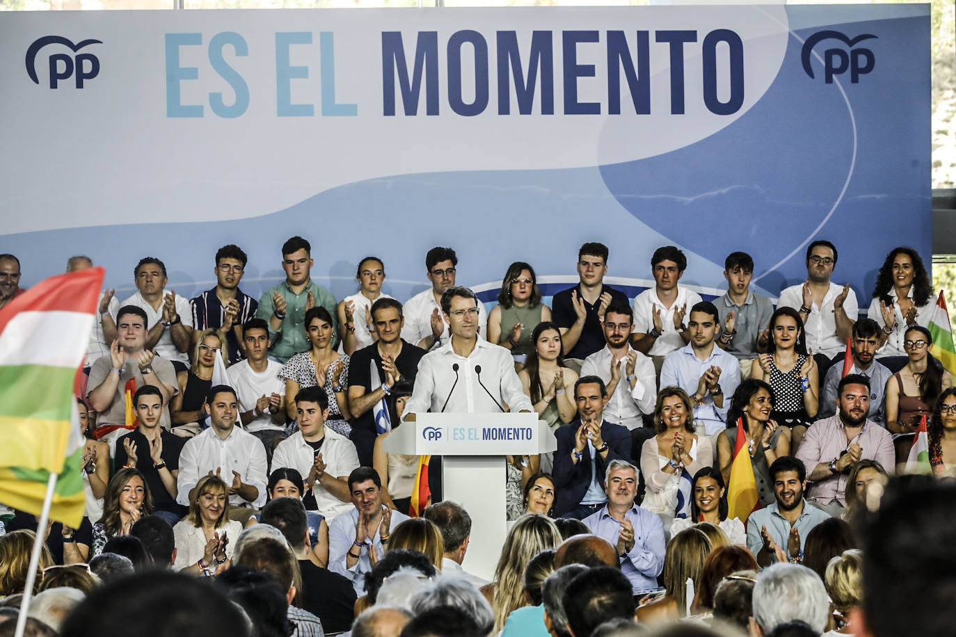 Las imágenes del acto de Feijóo en Logroño