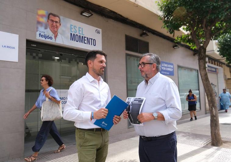 Yécora y Portillo en la sede del PP.