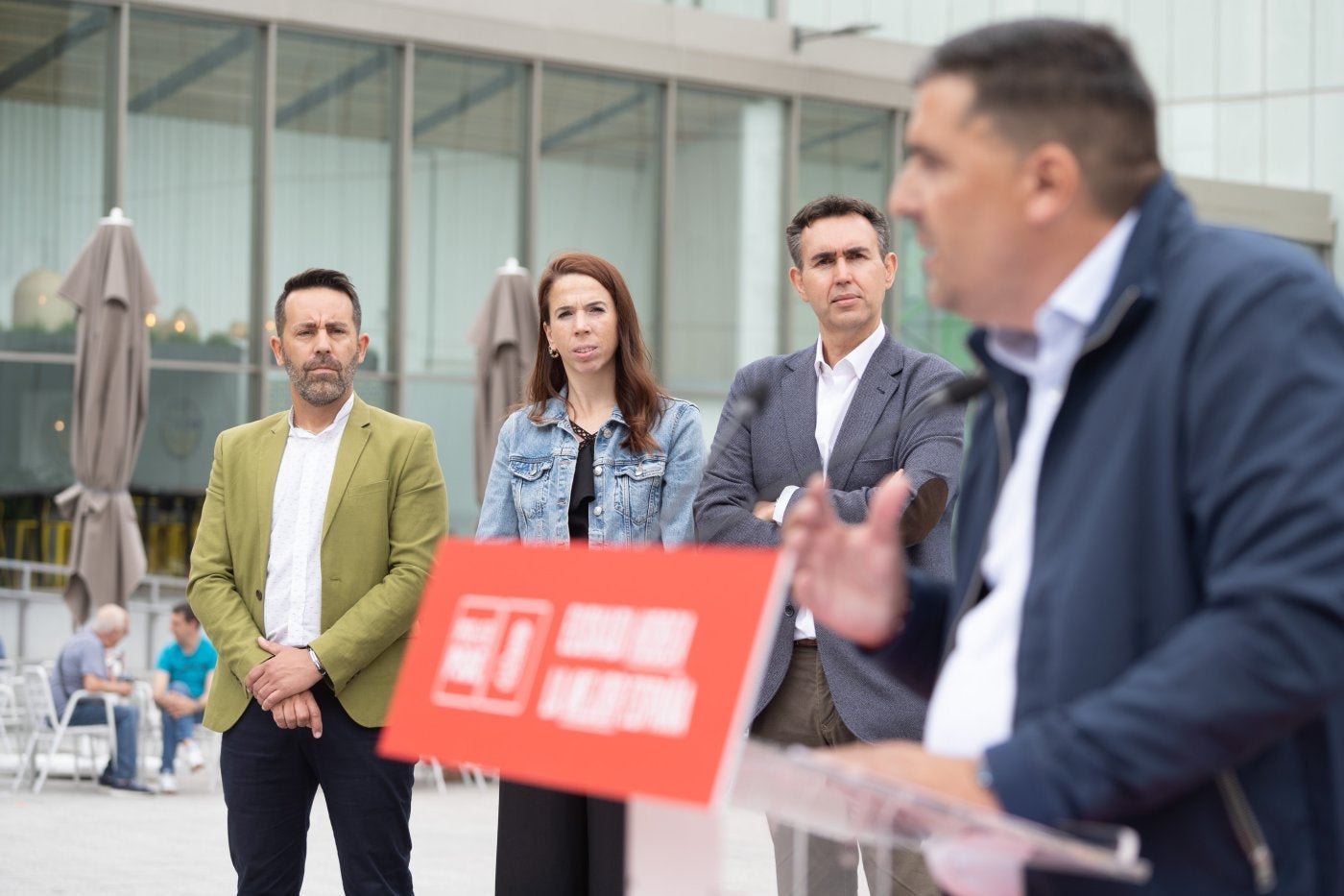 Paula Somalo, en un acto de campaña del PSOE alavés.