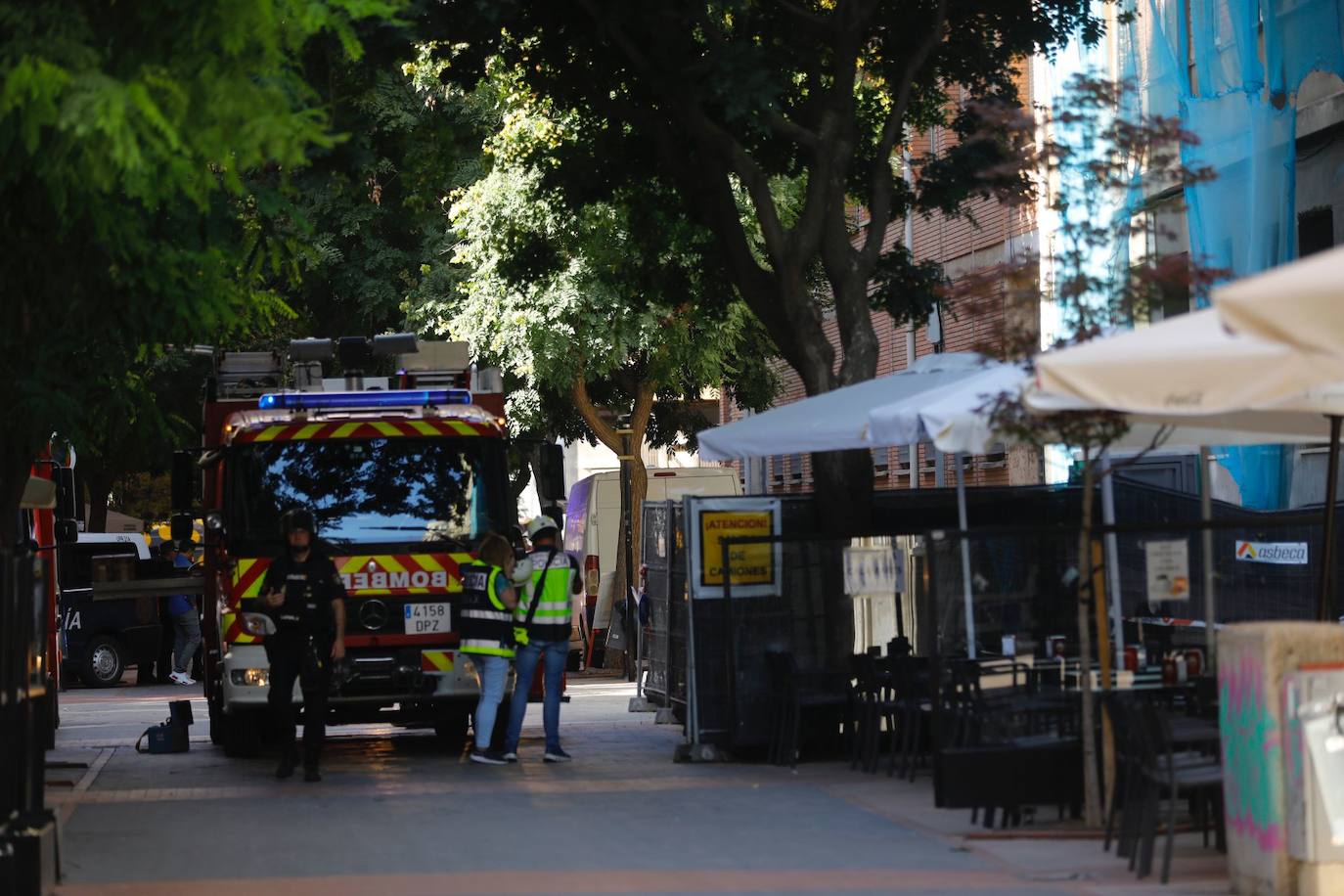 La zona se ha visto alterada desde primera hora de la mañana