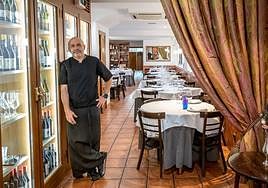 Jaime Lozano, con el comedor del Matute como fondo.