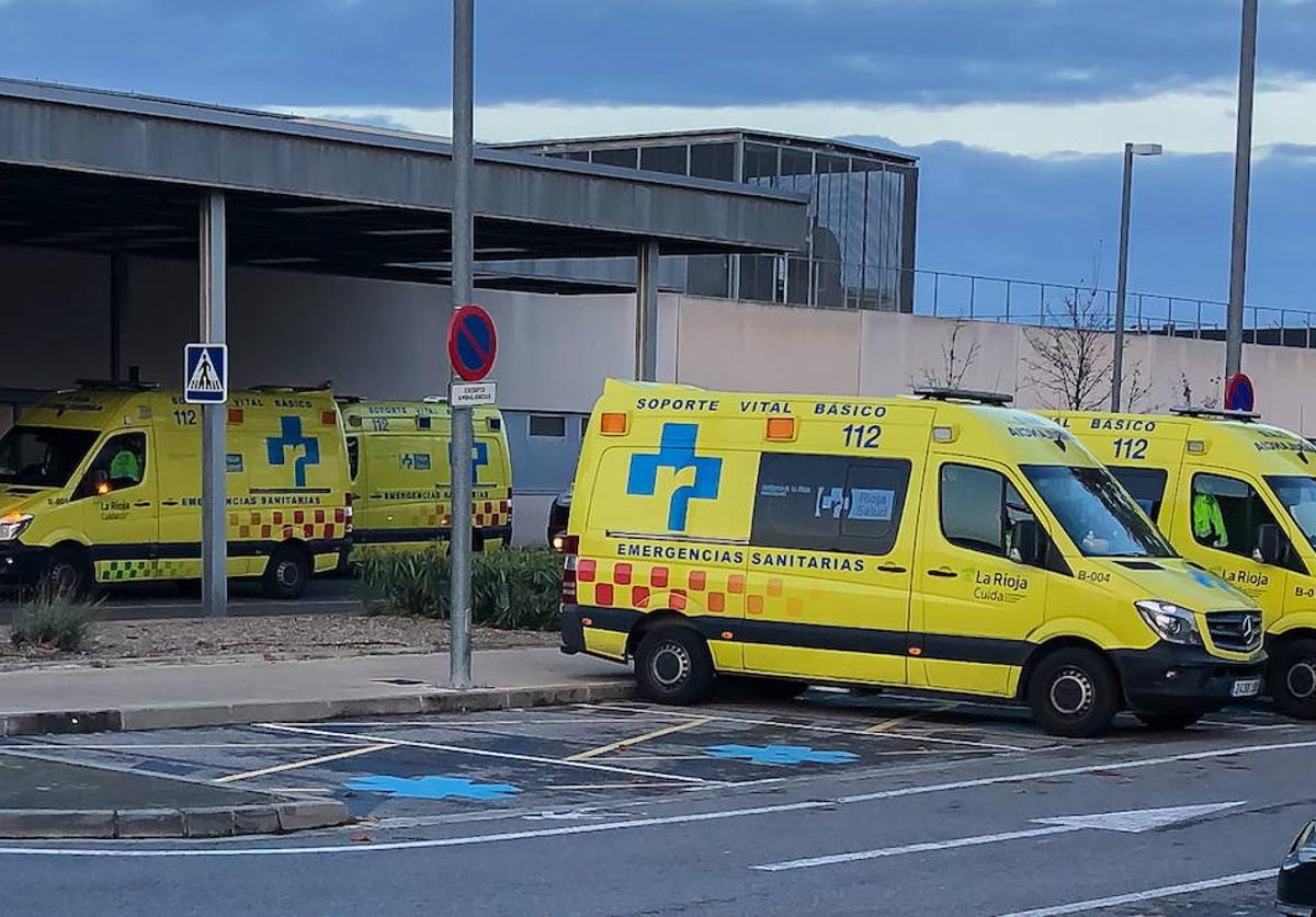 Ambulancias en el Hospital San Pedro