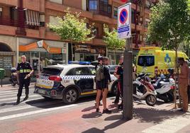 Agentes y trabajadores del Seris, en el lugar del atropello.