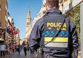 Un agente de la Policía Local de Logroño en una imagen de archivo