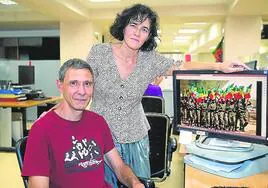 Pablo Alonso y Diana Ezquerro, en las instalaciones de Diario LA RIOJA en la capital riojana.