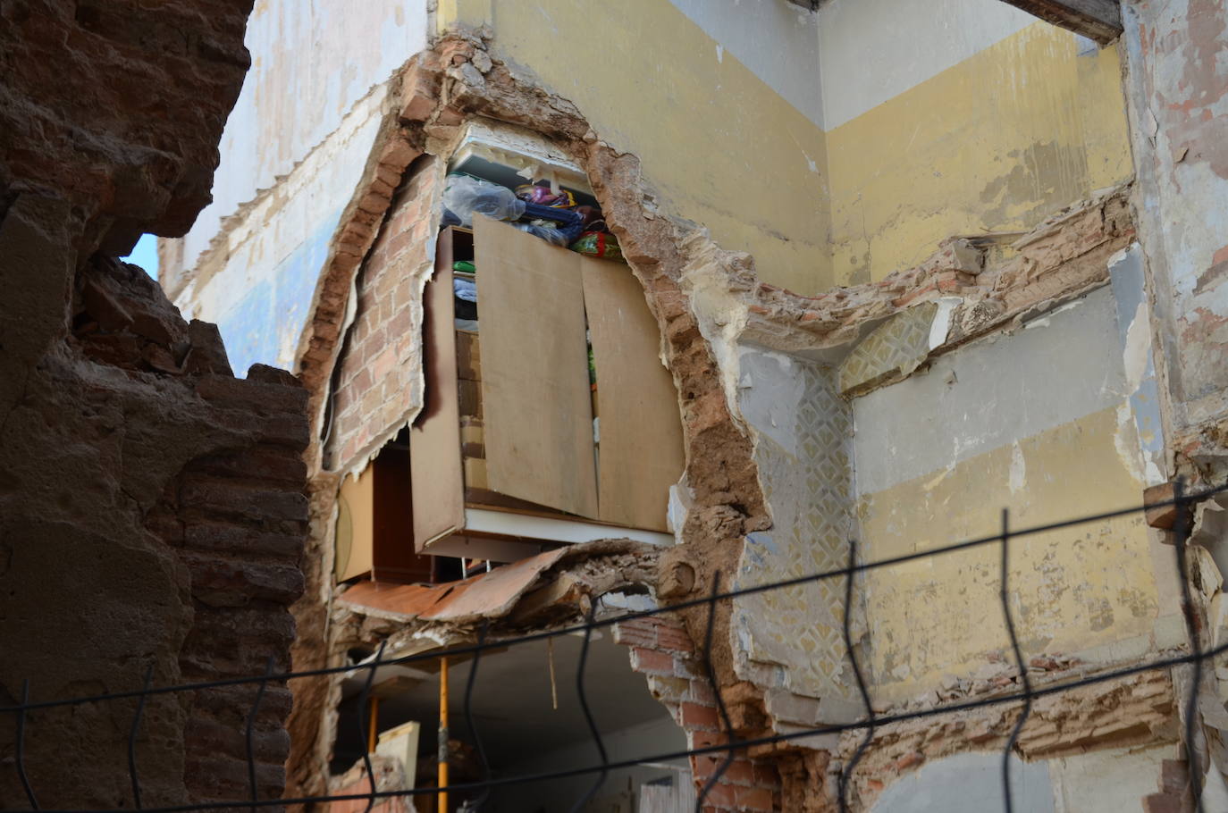 Derrumbe de un edificio en la calle San Andrés de Calahorra