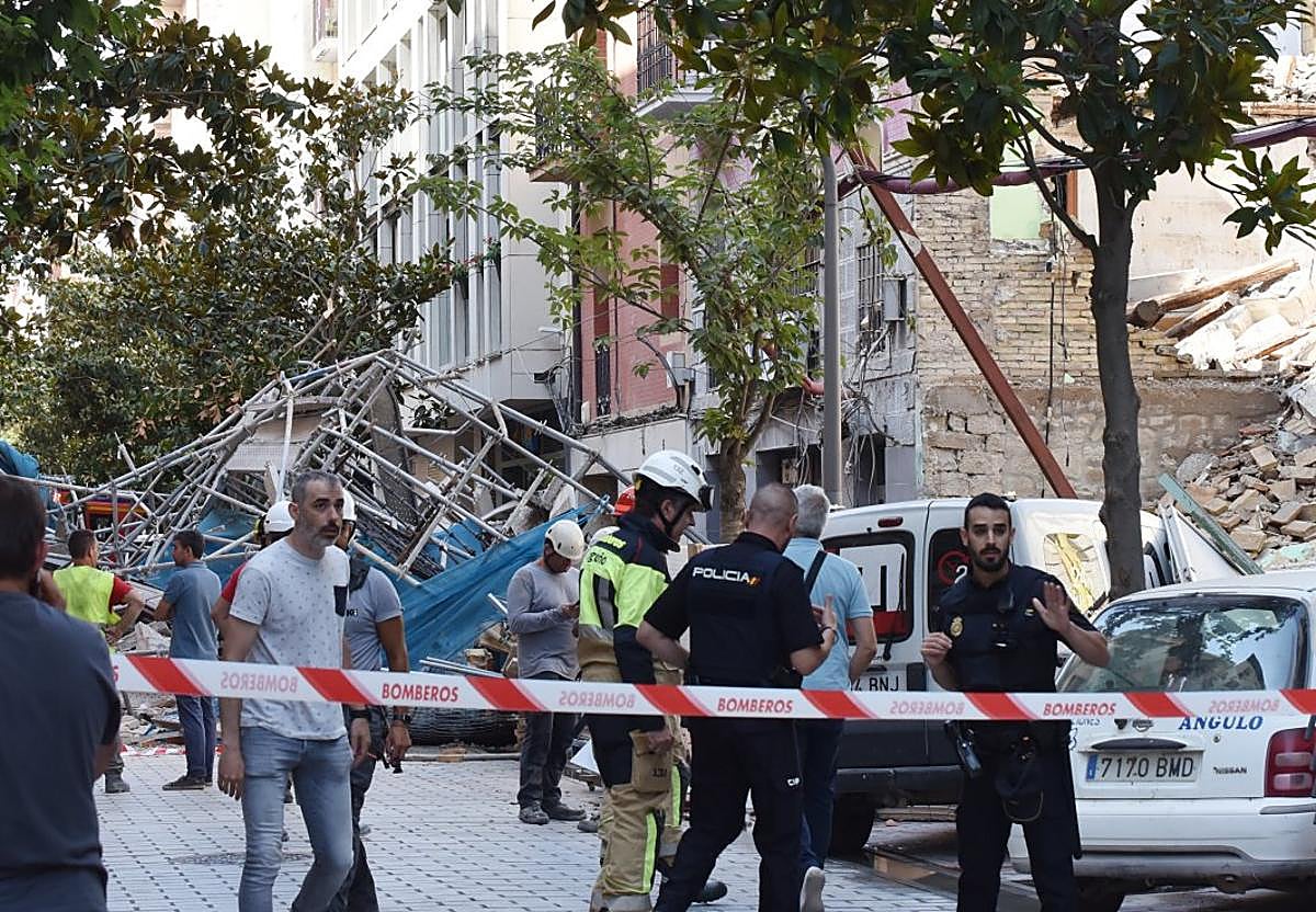 Derrumbe en María Teresa Gil de Gárate el verano pasado.