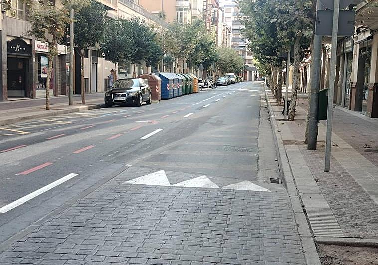 El carril bici de Avenida de Portugal, en el centro de la polémica.
