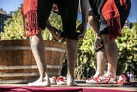 El acto del pisado de la uva se traslada al Sagasta