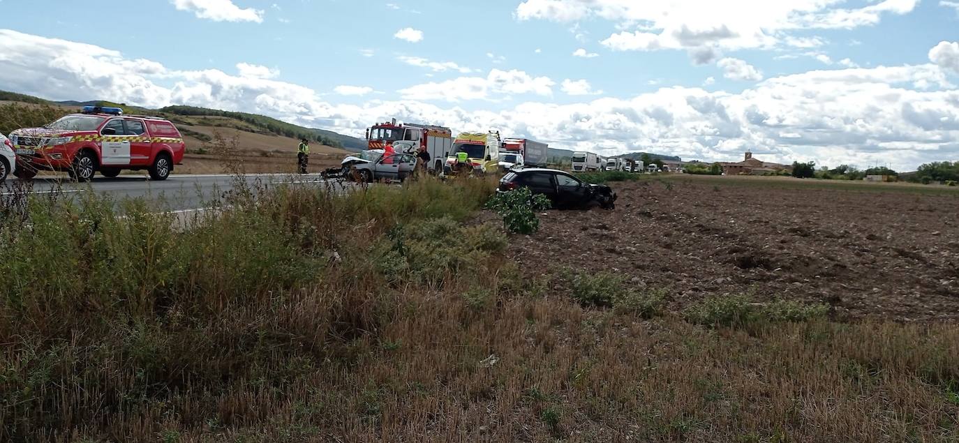 Imagen de la colisión en el término de Redecilla del Camino.