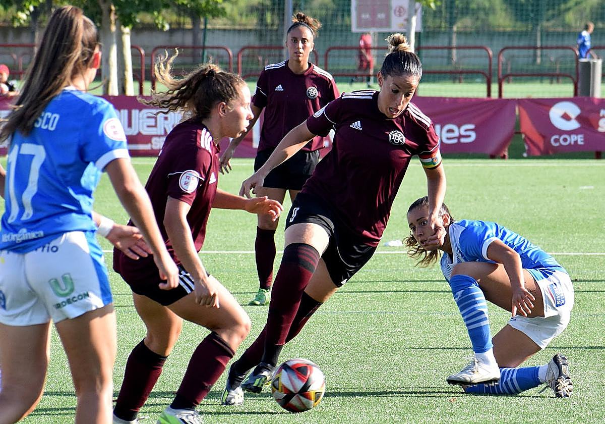 Olga García, autora del gol de las riojanas, en una imagen de archivo.