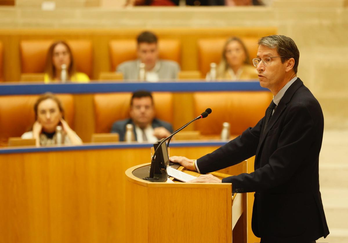 Gonzalo Capellán, durante su intervención en el pleno.