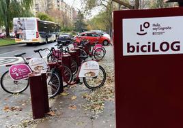 Punto de Bicilog en la calle San Millán.