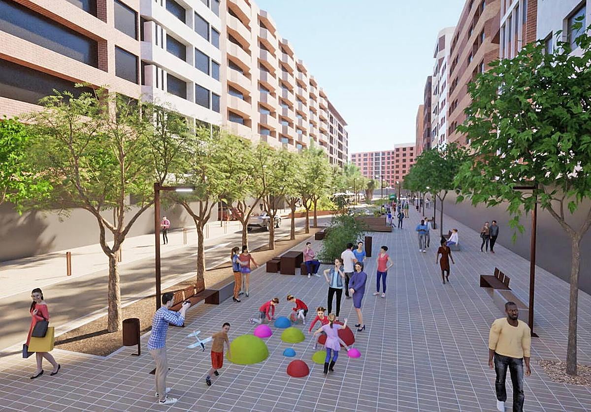 Recreación del proyecto para San Antón presentado en marzo por el anterior gobierno de Hermoso de Mendoza.