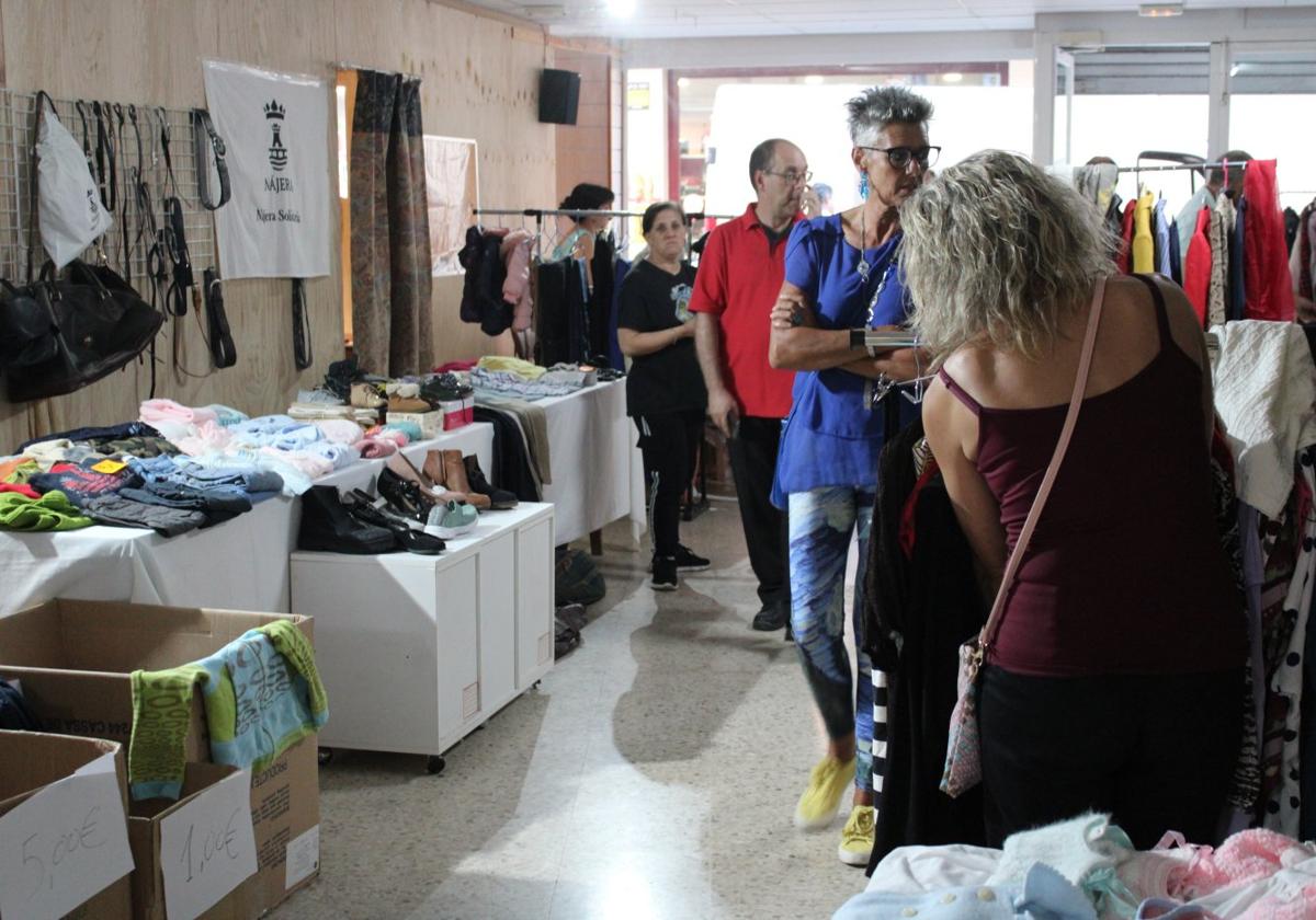 El local de Nájera Solidaria estuvo bastante concurrido durante todo el día del sábado.