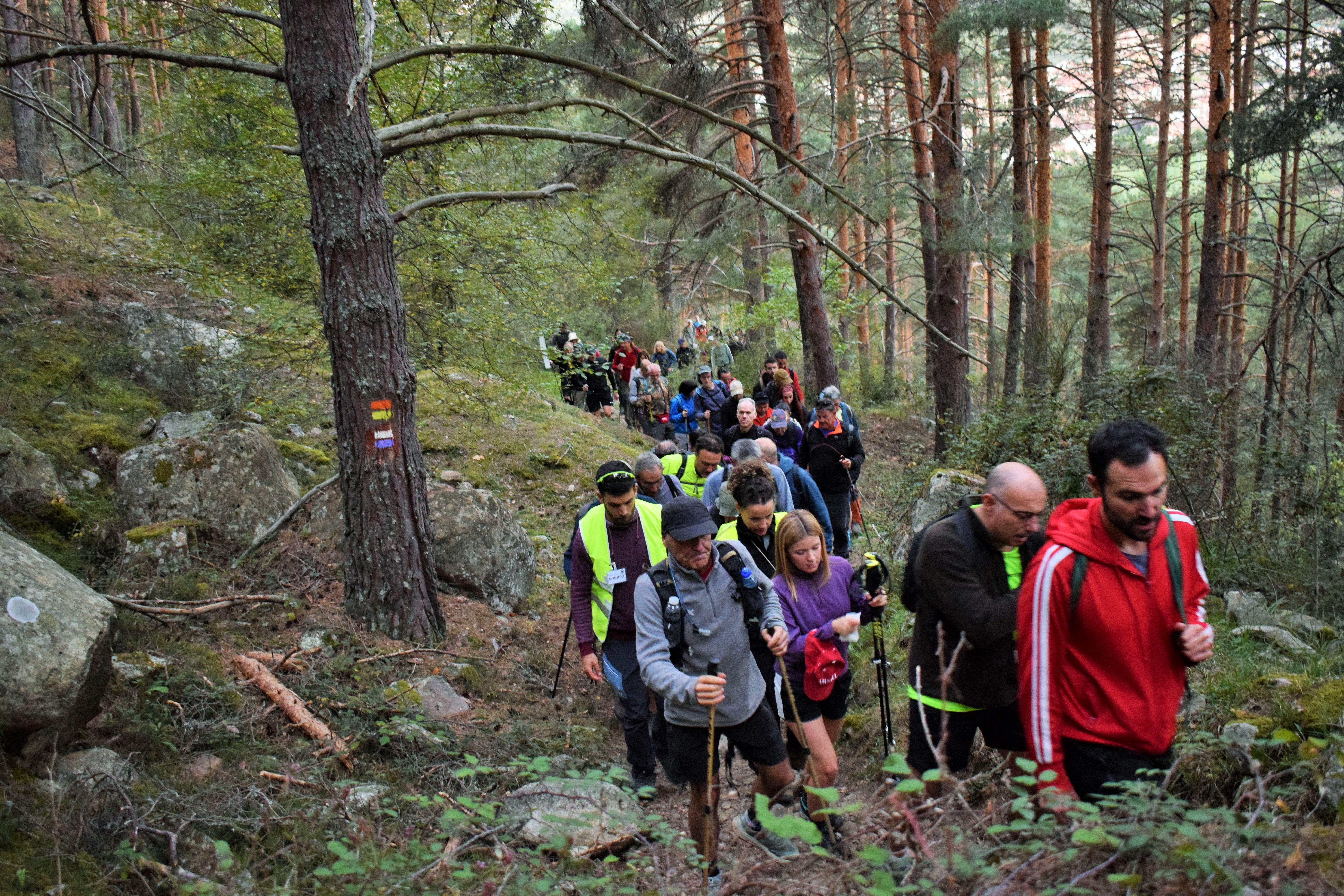 Instantes de la marcha de Hoyos