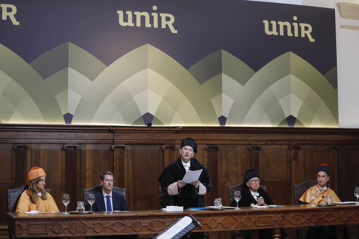 José María Vázquez, rector de UNIR, durante el discurso de clausura. 